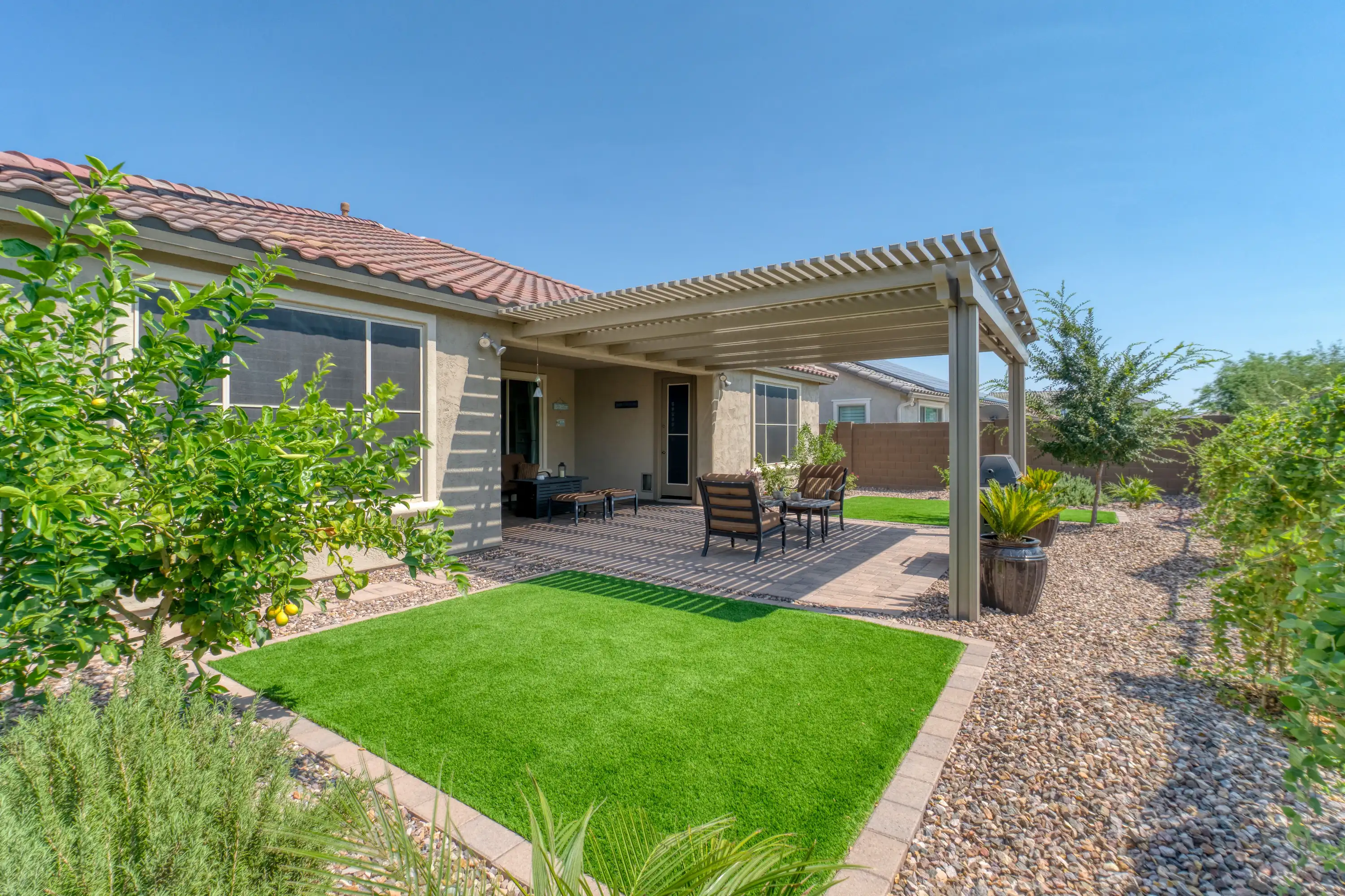 Patio and turf maintenance project